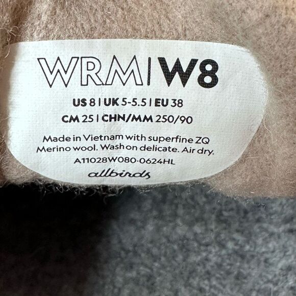 Allbirds Women's Wool Runner Mizzle in Stony Cream Size 8 - Picture 5 of 13